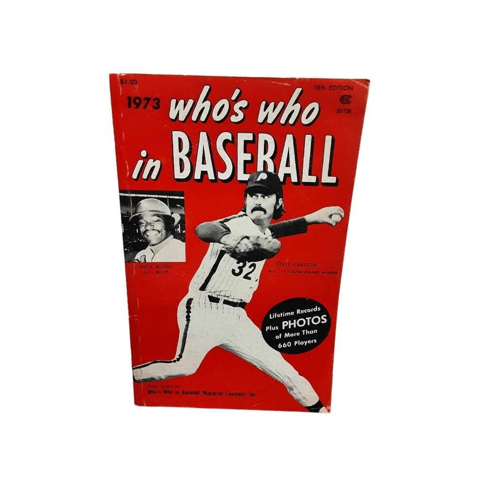 Who's Who In Baseball 1973 Steve Carlton Athletics Champions Phillies
